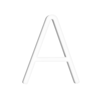 Technical drawing of the product profile direct to wall with the letter "A"