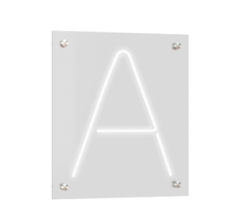 Technical drawing of the product tubes pre-mounted with the letter "A"